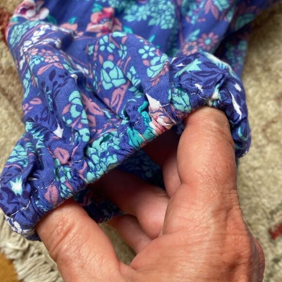 R. Vivimos Floral Paisley Print Flowly Boho V-Neck MIDI Dress Women’s 8/10 - Picture 14 of 15